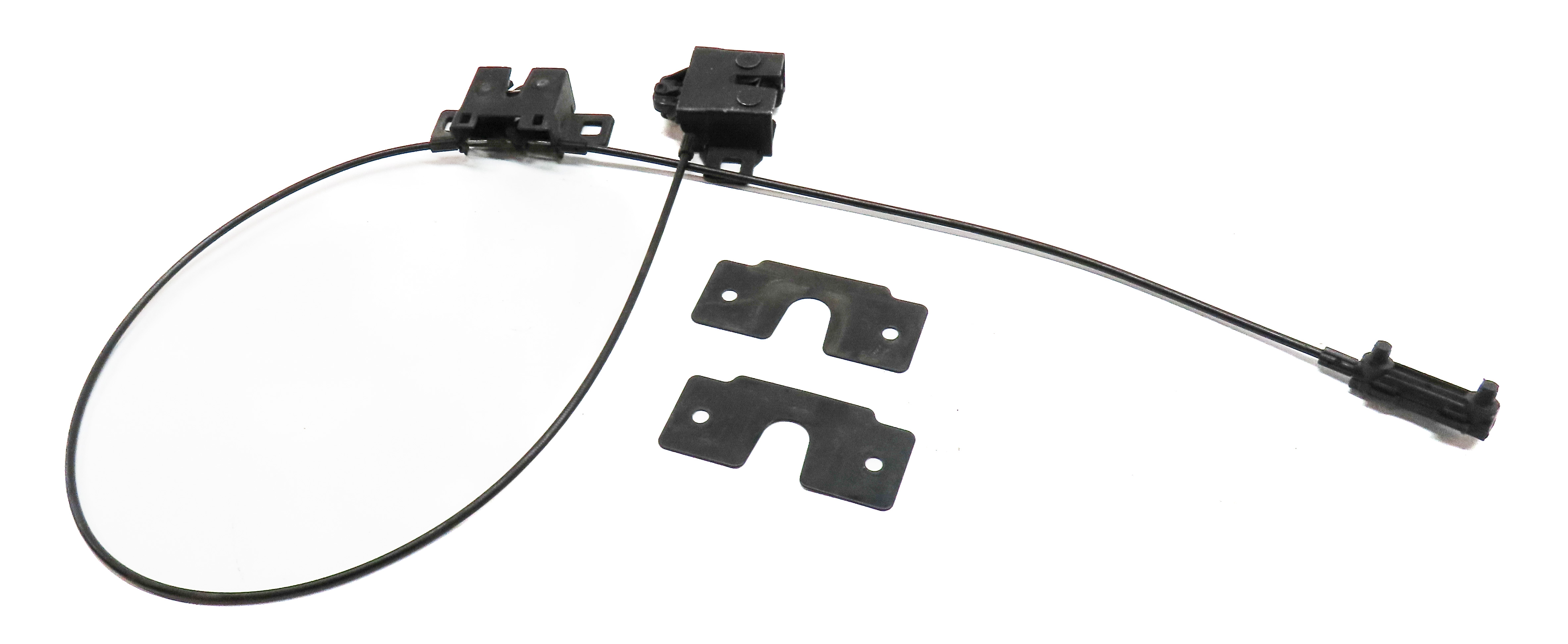 2006 RANGE ROVER SPORT (L320) FRONT LOWER HOOD LOCK LATCH SET-2 w/ RELEASE CABLE — exact item pictured